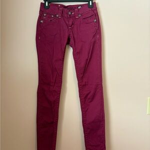 💚Miss Me Women's Skinny Jeans - Burgundy